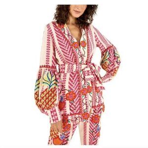 Farm Rio Jacquard Embroidered Kimono